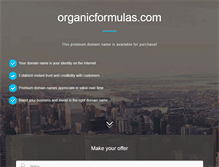 Tablet Screenshot of organicformulas.com